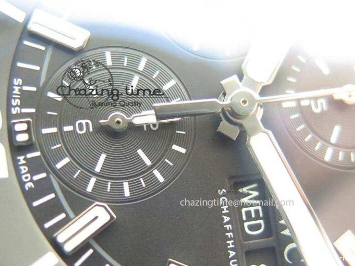 MIROTIME 0211 Classic Aquatimer Chrono IW376803 V6F 1:1 Best Edition Black Dial On SS Bracelet A 7361